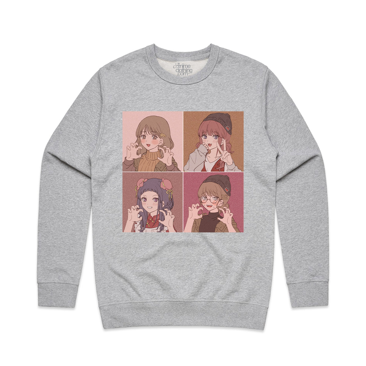 4 Anime Girls Sweater