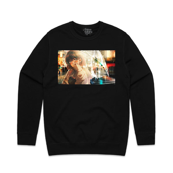 Girl Loving the Rain Sweater