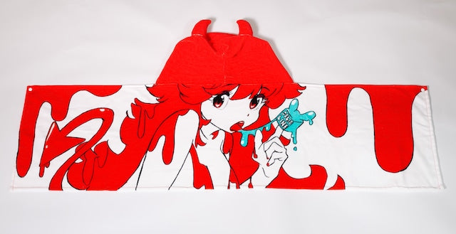 Devil Girl Eats Slime Cube Towel